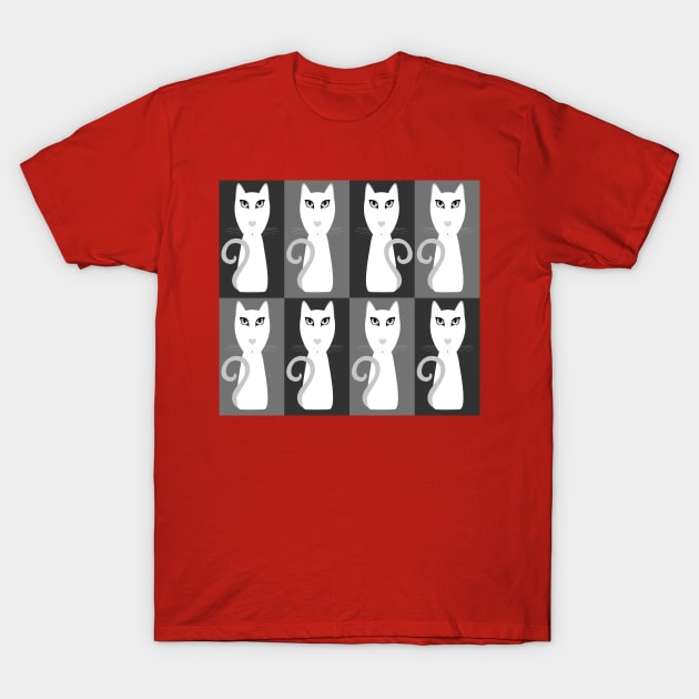 CATS WITH QUESTION MARK TAILS T-Shirt by JeanGregoryEvans1